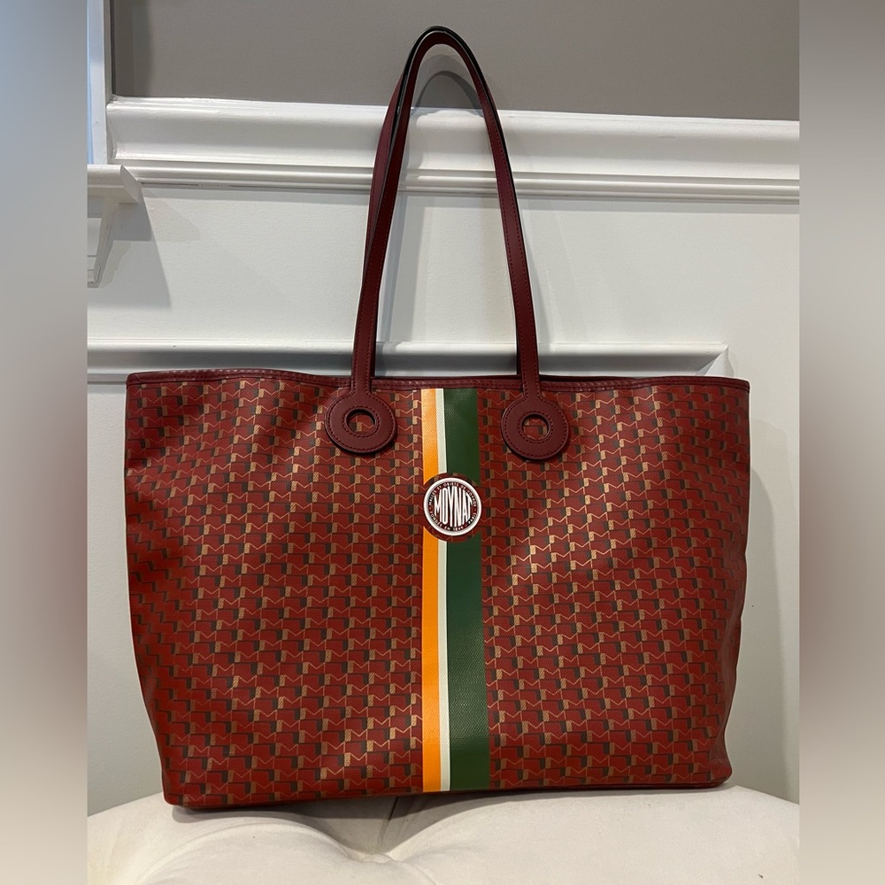 100% Autgentic Moynat Oh! Tote Bag GM Monogram Red